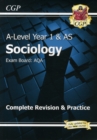 Image for A-Level Sociology: AQA Year 1 &amp; AS Complete Revision &amp; Practice: for the 2024 and 2025 exams