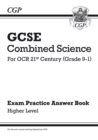 Image for GCSE Combined Science: OCR 21st Century Answers (for Exam Practice Workbook) - Higher