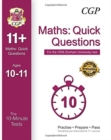 Image for 10-Minute Tests for 11+ Maths: Quick Questions Ages 10-11 - CEM Test