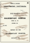 Image for REPORT ON THE HALBERSTADT FIGHTER, September 1918 and October 1918Reports on German Aircraft 11