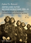 Image for Failed to Return Part 7 : M-N: AIRMEN DIED IN THE SECOND WORLD WAR 1939-45 The Roll of Honour of the British, Commonwealth and Allied Air Services