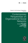 Image for Contemporary perspectives on organizational social networks