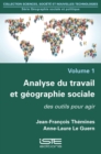 Image for Analyse Du Travail Et Geographie Sociale