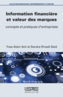 Image for Information Financiere Et Valeur Des Marques