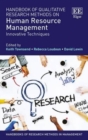 Image for Handbook of qualitative research methods on human resource management  : innovative techniques