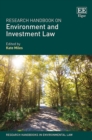 Image for Research handbook on environment and investment law