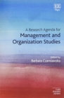 Image for A research agenda for management and organization studies