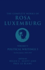 Image for The Complete Works of Rosa Luxemburg. Volume V Political Writings