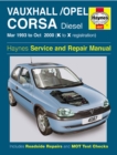Image for Vauxhall/Opel Corsa Diesel  : March &#39;93 to October &#39;00, K to X