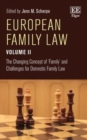 Image for European Family Law Volume II: The Changing Concept of &#39;Family&#39; and Challenges for Domestic Family Law