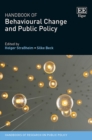 Image for Handbook of behavioural change and public policy