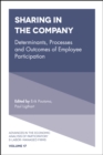 Image for Sharing in the company  : determinants, processes and outcomes of employee participation