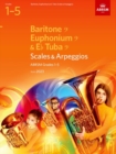 Image for Scales and Arpeggios for Baritone (bass clef), Euphonium (bass clef), E flat Tuba (bass clef), ABRSM Grades 1-5, from 2023