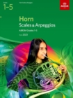 Image for Scales and Arpeggios for Horn, ABRSM Grades 1-5, from 2023