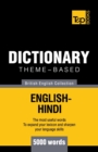 Image for Theme-based dictionary British English-Hindi - 5000 words
