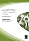 Image for Renewable Energy: Management of Environmental Quality: An International Journal