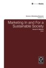 Image for Marketing in and for a sustainable society