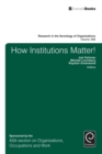 Image for How institutions matter!. : Part B