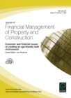 Image for Economic and Financial Issues of Creating an Age-Friendly Built Environment: Journal of Financial Management of Property and Construction