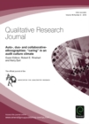Image for Auto-, duo- and collaborative- ethnographies: Qualitative Research Journal