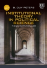 Image for Institutional theory in political science  : the new institutionalism