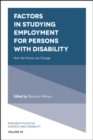 Image for Factors in Studying Employment for Persons with Disability