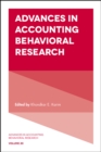 Image for Advances in accounting behavioral research.