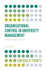 Image for Organisational control in university management  : a multiparadigm approach