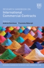 Image for Research handbook on international commercial contracts