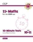 Image for 11+ CEM 10-Minute Tests: Maths - Ages 10-11 Book 2 (with Online Edition): for the 2024 exams
