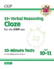Image for 11+ CEM 10-Minute Tests: Verbal Reasoning Cloze - Ages 10-11 Book 1 (with Online Edition)