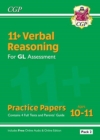 Image for 11+ GL Verbal Reasoning Practice Papers: Ages 10-11 - Pack 1 (with Parents' Guide & Online Ed)