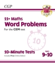 Image for 11+ CEM 10-Minute Tests: Maths Word Problems - Ages 9-10 (with Online Edition)