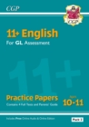 Image for 11+ GL English Practice Papers: Ages 10-11 - Pack 2 (with Parents&#39; Guide &amp; Online Edition)