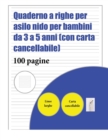 Image for Quaderno a righe per asilo nido per bambini da 3 a 5 anni (con carta cancellabile)