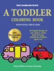 Image for Simple coloring book for boys : A Toddler Coloring Book with extra thick lines: 50 original designs of cars, planes, trains, boats, and trucks (suitable for children aged 2 to 4)