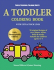 Image for Simple Preschool Coloring Sheets : A toddler coloring book with extra thick lines: 50 original designs of cars, planes, trains, boats, and trucks (suitable for children aged 2 to 4)