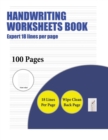 Image for Handwriting Worksheets Book (Highly advanced 18 lines per page) : A handwriting and cursive writing book with 100 pages of extra large 8.5 by 11.0 inch writing practise pages. This book has guidelines