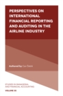 Image for Perspectives on International Financial Reporting and Auditing in the Airline Industry