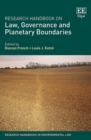 Image for Research handbook on law, governance and planetary boundaries