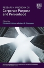 Image for Research handbook on corporate purpose and personhood