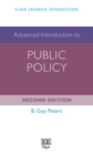 Image for Advanced introduction to public policy