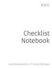 Image for Checklist Notebook : Lined Notebook (8.5 x 11 inches) 100 Pages