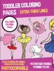 Image for Toddler Coloring Pages (Ballerina Coloring Pages) : This book has 40 preschool coloring pages with extra thick lines. This book comes with 6 bonus PDF books and will assist young children to develop p