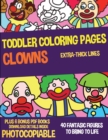 Image for TODDLER COLORING PAGES  CLOWNS