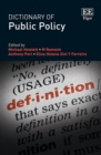 Image for Dictionary of public policy