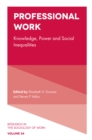 Image for Professional work  : knowledge, power and social inequalities