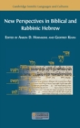 Image for New Perspectives in Biblical and Rabbinic Hebrew