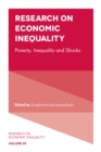 Image for Research on economic inequality  : poverty, inequality and shocks