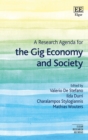 Image for A Research Agenda for the Gig Economy and Society